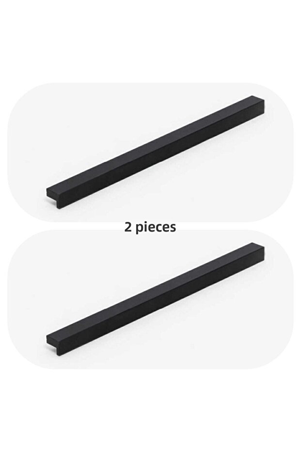 (2 PCS) Lama 128 L Handle (MATTE BLACK) Furniture Cloakroom Drawer Cabinet Handle 128mm