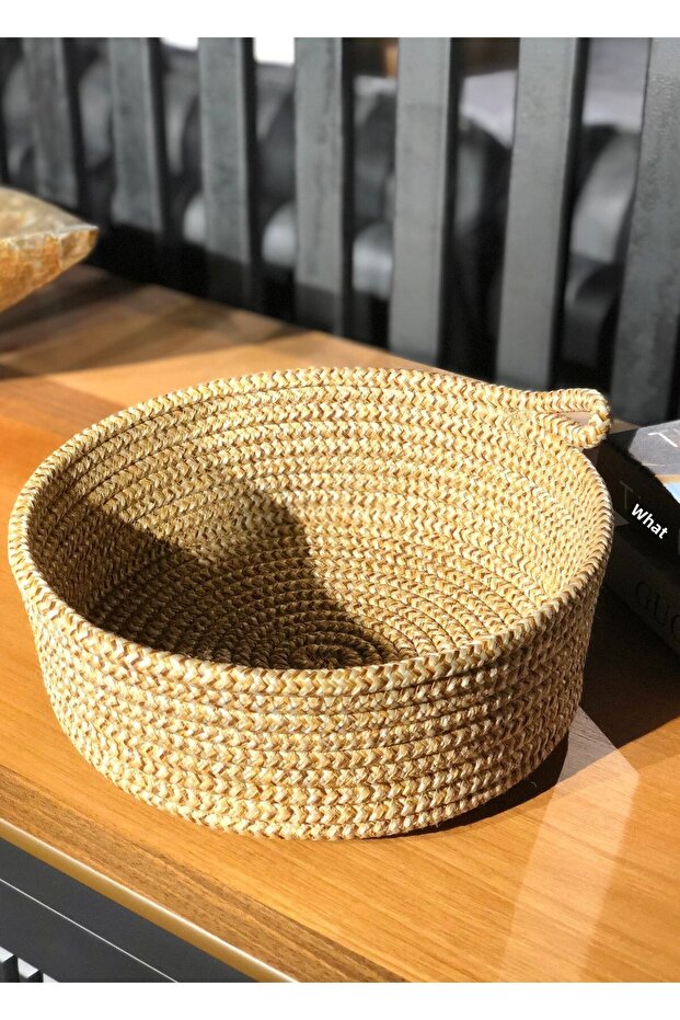 Hometurko, Jute / Wicker, 25X10 Cm, Single, Basket. Inside the Closet, Children's Room, Organizer.