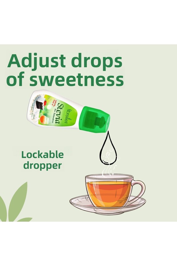 200 ml Zero Liquid Sweetener - with Stevia Head - 6