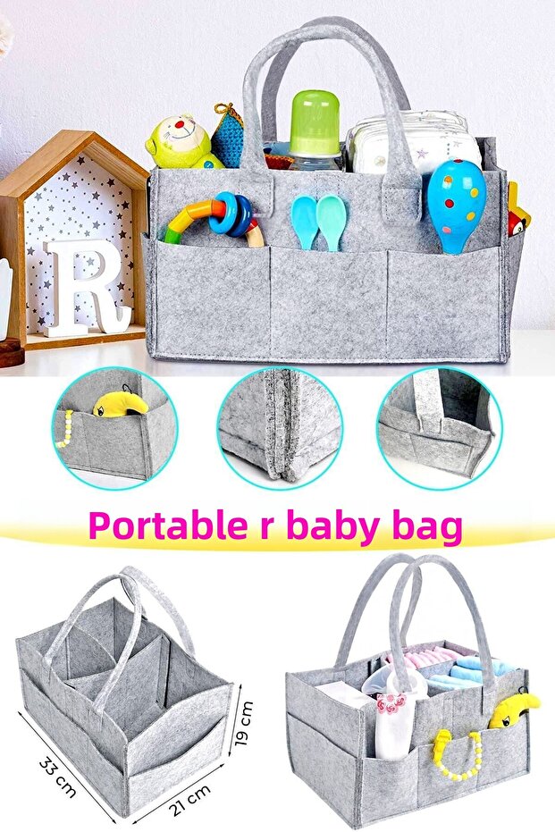 Portable Baby Bag Baby Care Diaper Organizer Bag