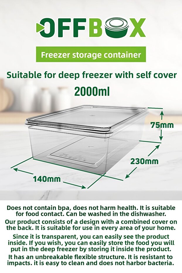 2 Lt. 30 Pieces Picnic Storage Box with Transparent Lid - Multi-Purpose - 4