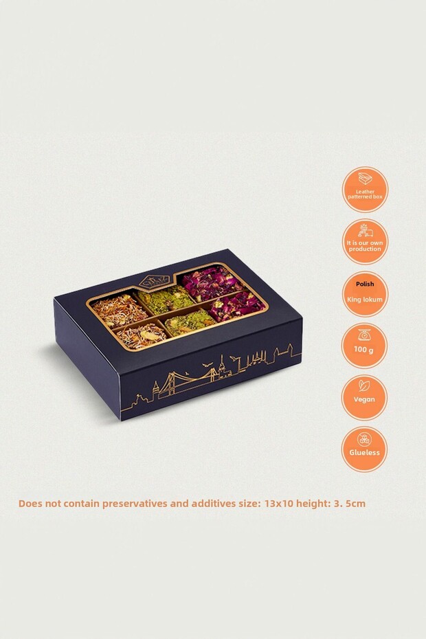 King's Turkish Delight 100g Mixed Special Pistachio in a Gift Box