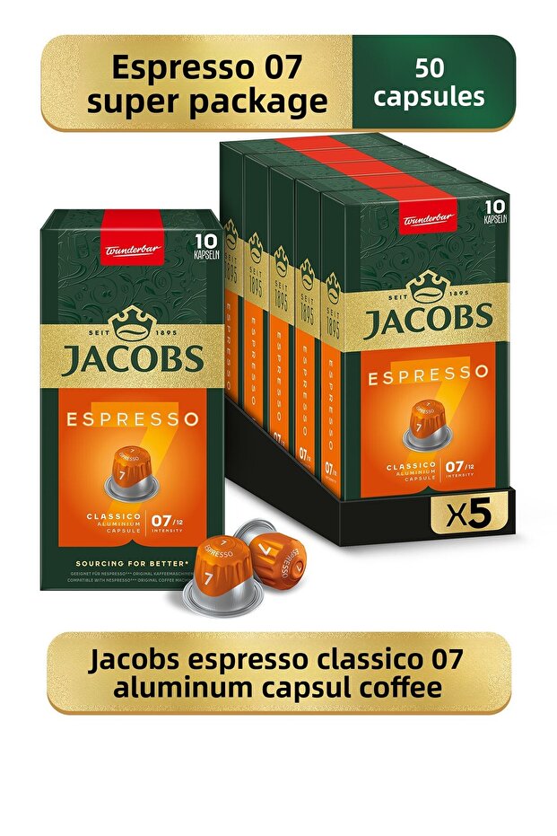 Espresso 7 Classico Nespresso Compatible Aluminum Capsule Coffee 10 Pieces - 1