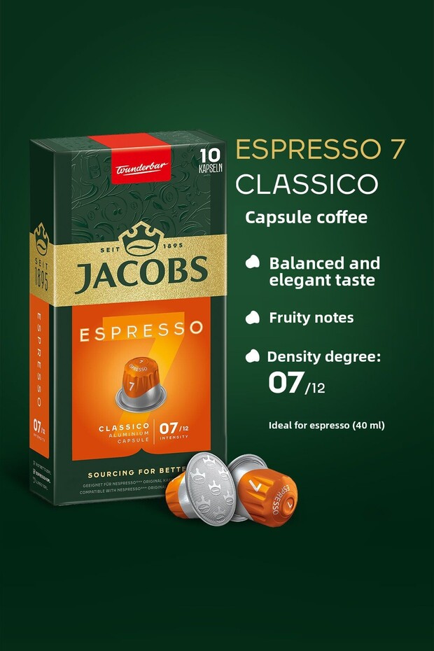 Espresso 7 Classico Nespresso Compatible Aluminum Capsule Coffee 10 Pieces x 10 Packs - 2