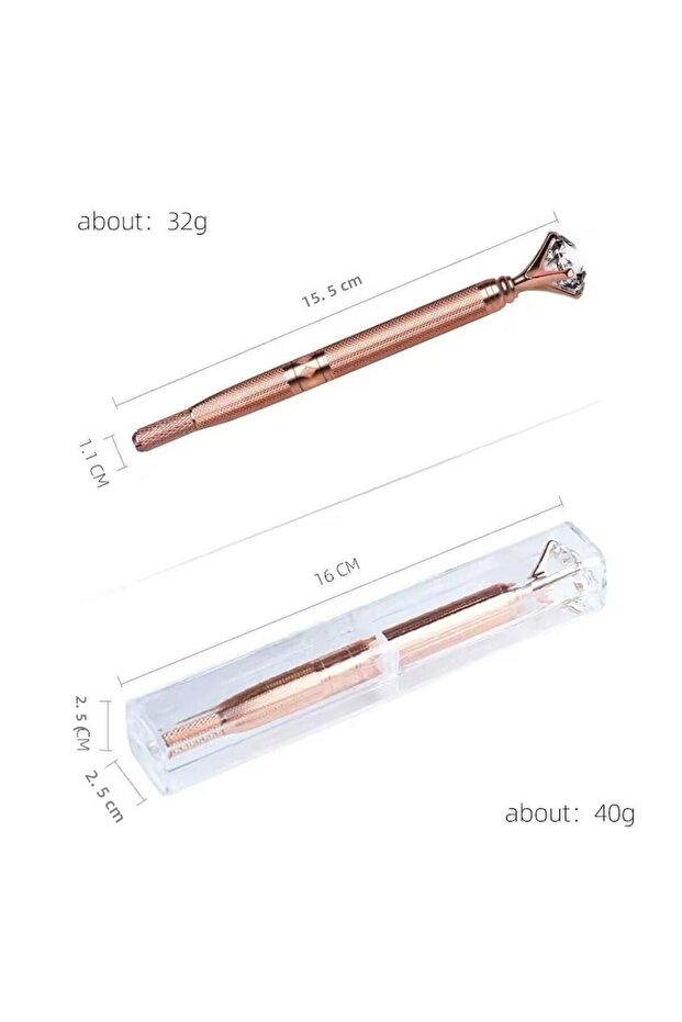 قلم مايكروبلادينج بتقنية الطين والطريقة اليدوية مع حجر الألماس الفضي - 5