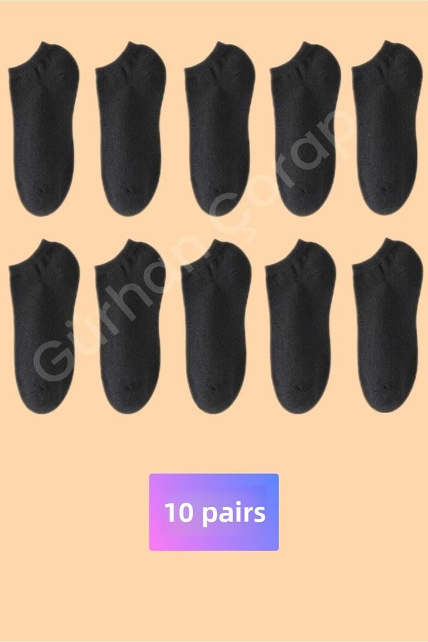 10 Pairs Cotton Sports Short Booties Socks Women Koton
