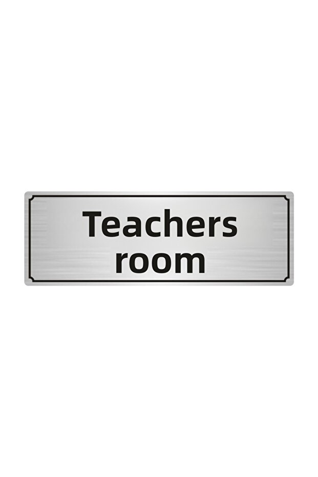 Teachers Room Direction Board 7 cm X 20 cm Silver