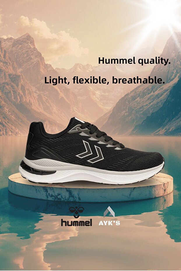 Black Textile Unisex Sports Shoes 696