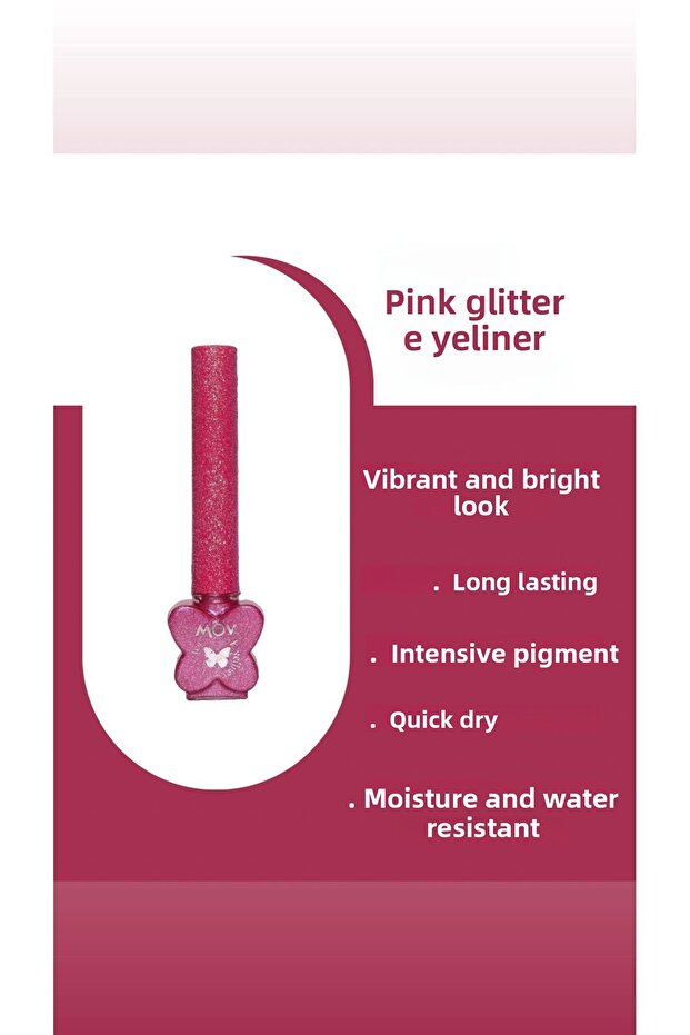Glitter Eyeliner – Pink | 3.5 Grams | Sparkling and Long-Lasting Eye Makeup