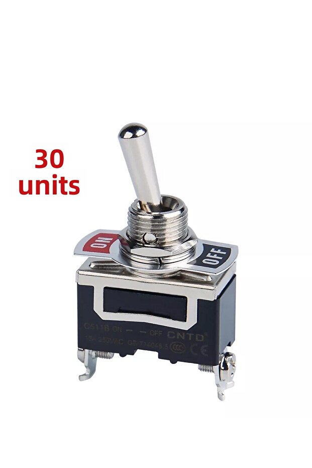 مفتاح تبديل C511B مع 2 جهاز استقبال - مفتاح تبديل 15 أمبير 250 فولت * 30 قطعة - 1