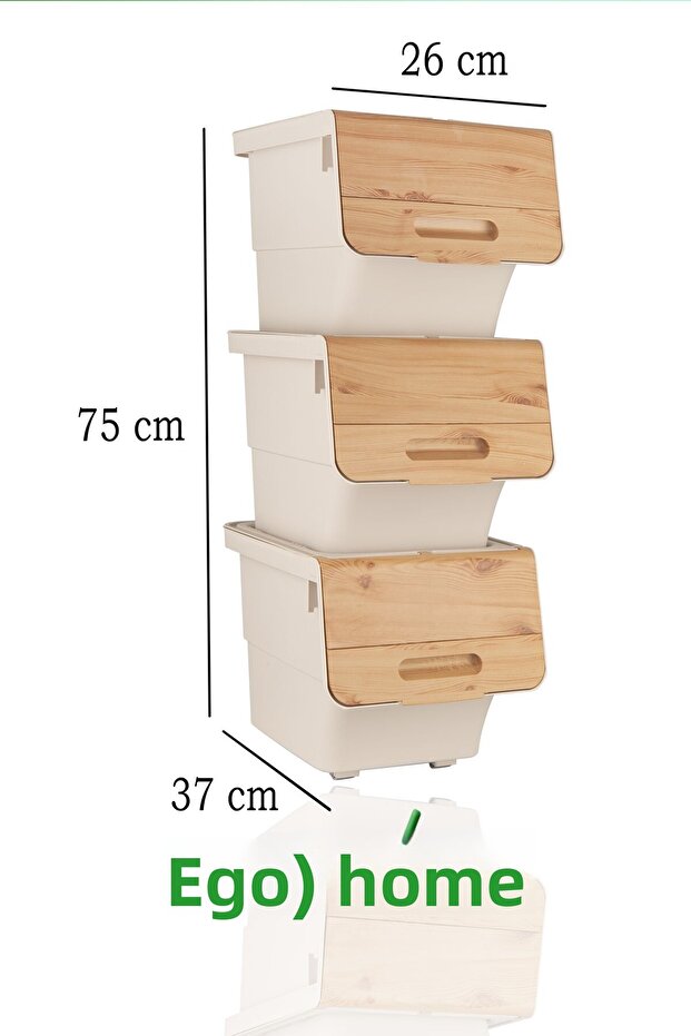 3-Wheeled Toy Organizing Cabinet with Lid Storage Box Toy Basket Multi-Purpose Mote 36 Lt - 2
