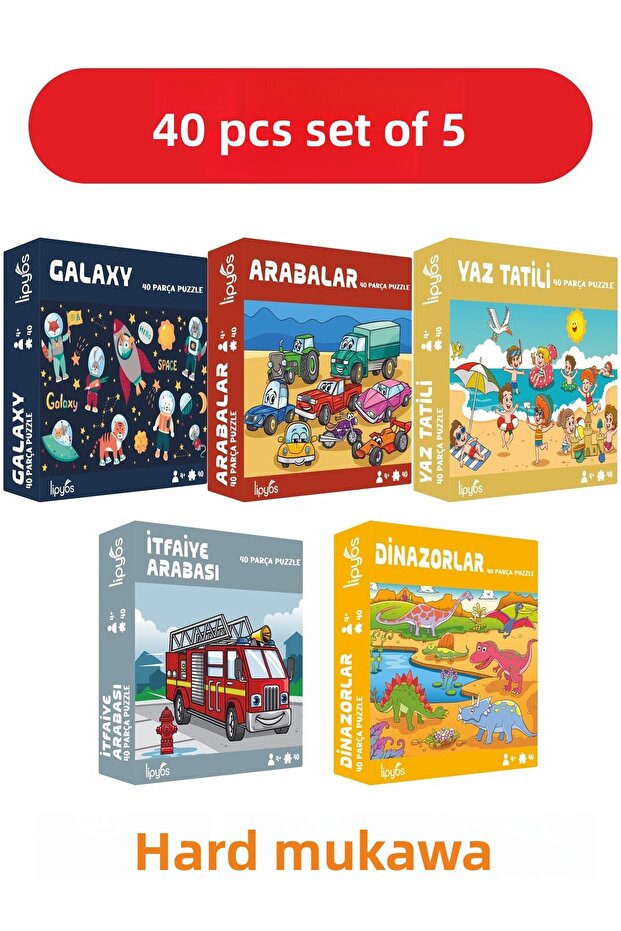 40 Piece Mini Puzzle Set of 5 - 3