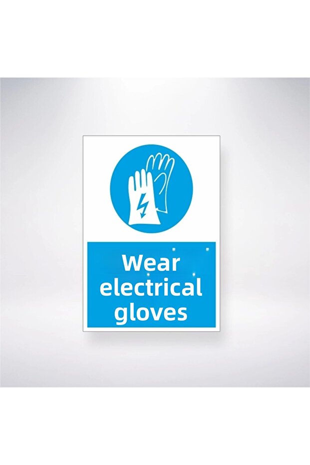 Electrician Wear Gloves Sticker 20X28 cm