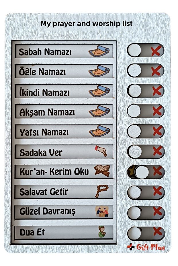 My Wooden Prayer and Worship List-Daily Routine List