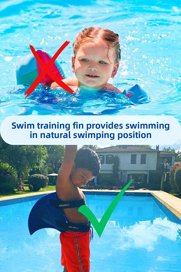 زعانف تعليمية للسباحة باللون الأزرق - 2