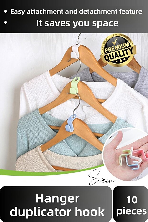 10 Pieces Multi-Purpose Hanger Multiplier Wardrobe Cabinet Organizer Hook Set Multiplexer