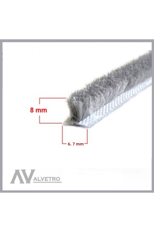 Glass Balcony, Sliding Door Bristle Fitil Base Width: 6.7 mm X Bristle Height: 8 mm (30 Meters)