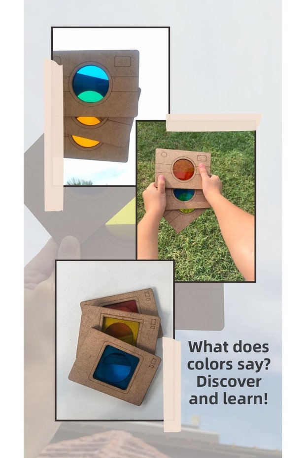 Montessori Wooden Color Exploration Camera Set (3 Colors)