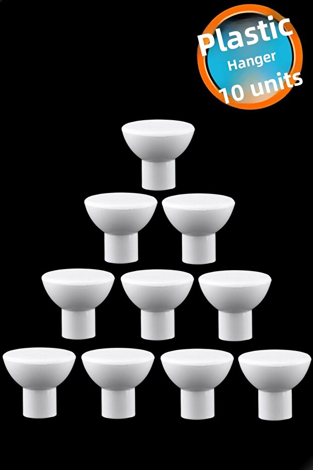 Plastic Knob Furniture Drawer Cabinet Door Handle Handle White Handle 10 Pcs