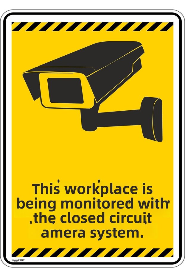 15X20Cm/Phosphor Composite/This Workplace Is Being Monitored by a Closed-Circuit Television System/V2-2
