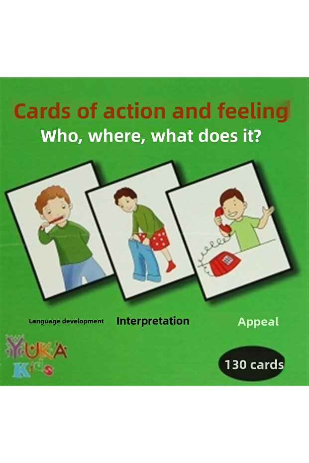 Action and Emotion Cards - Who, Where, What Does(3-6 YEARS) Yukakids