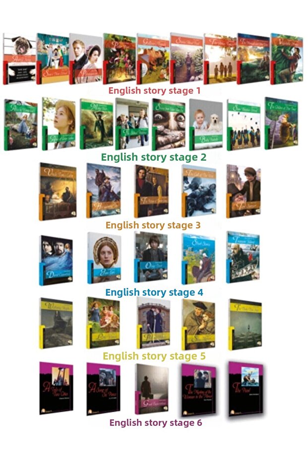 English Story BookStage 1,2,3,4,5,6All 37 pcs(CAROCODE LISTENCE)