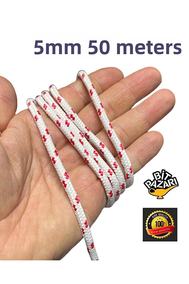 5mm 50 Meters Silk Rope , Iskota Rope , Swing Rope , Binding Rope - Hammock Rope