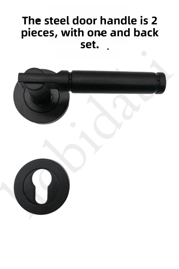 Steel Door Handle 2 Pieces Yale Exterior Door Handle Verda Black Badge Front and Rear Set