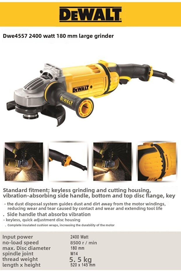 Polizor Dewalt DWE4557 - 1