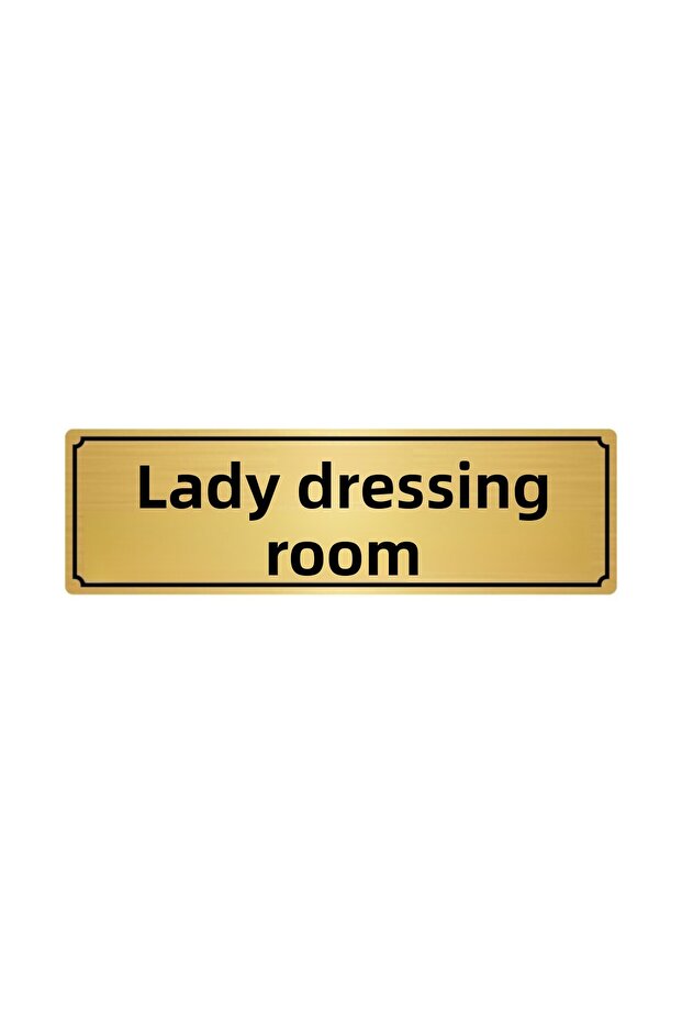 Mr. Dressing Room Directional Sign 10Cmx20Cm Gold Color Metal