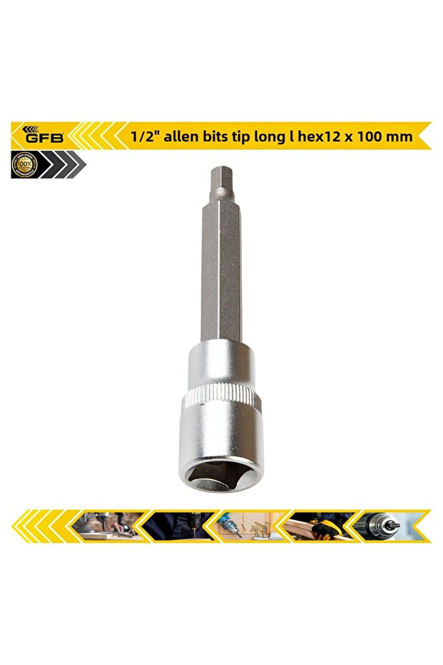 1/2 "ألين مفتاح ربط بت طويل |   عرافة 12 × 100 ملم - 1