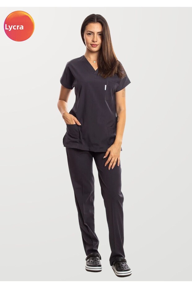 Smoked Premium Fabric Lycra Surgical Doctor Nurse Scrubs Jersey Suit