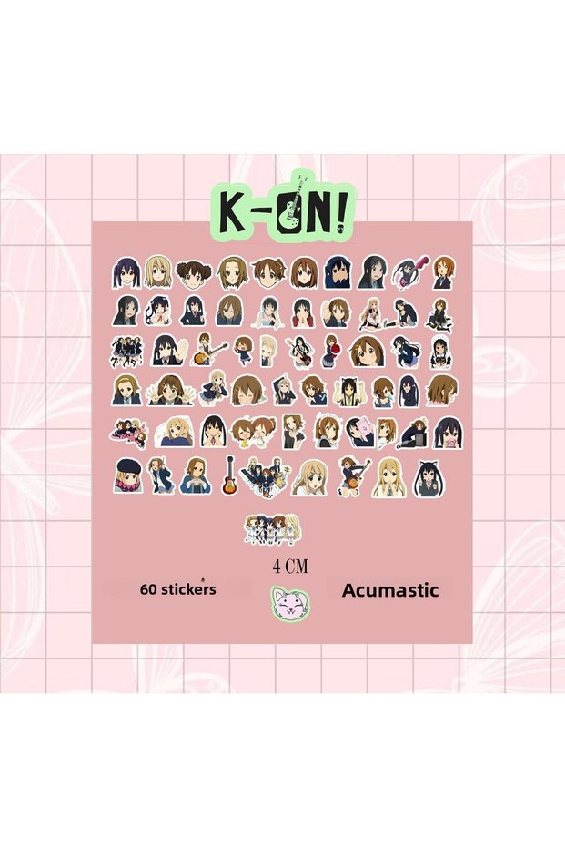 K-On! Sticker set 60 pieces - Anime sticker - Shiny sticker