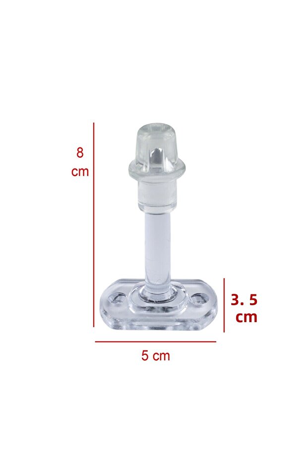 10 Pcs Door Back Handle Stopper Buffer Clear Plastic 8 cm Stop Stopper Holder Grip - 2