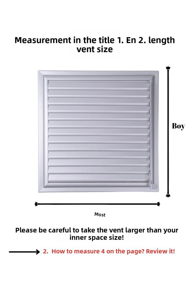 Matte Chrome 25x45 Aluminum Vent Bathroom WC Ventilation Shutter