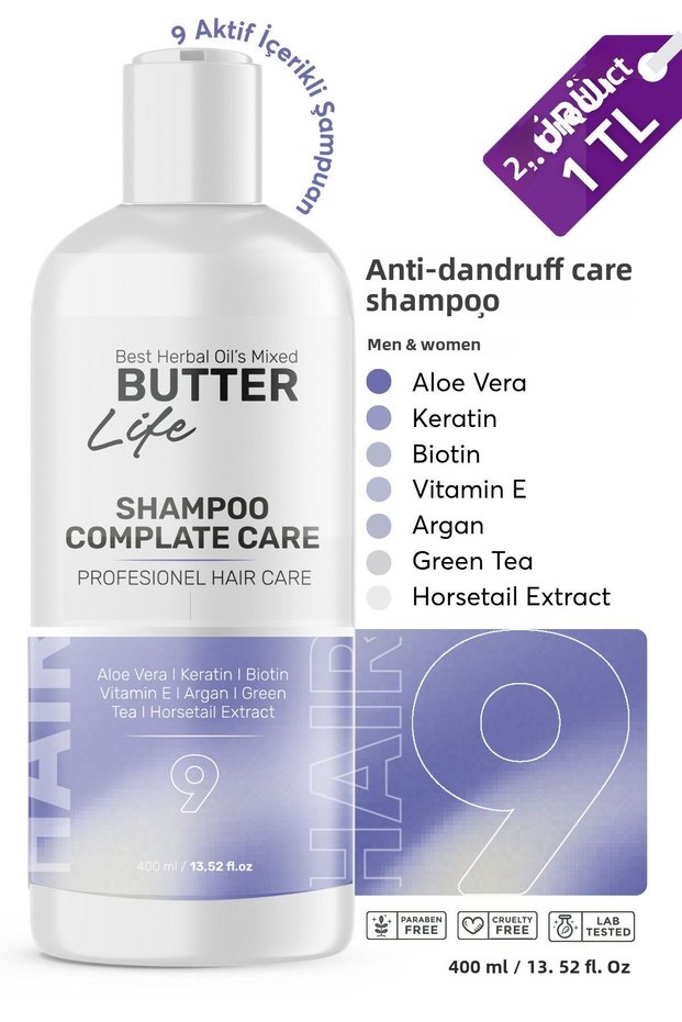Anti-Dandruff Hair Care Shampoo Anti-Dandruff Salt-Free Shampoo with 9 Actives