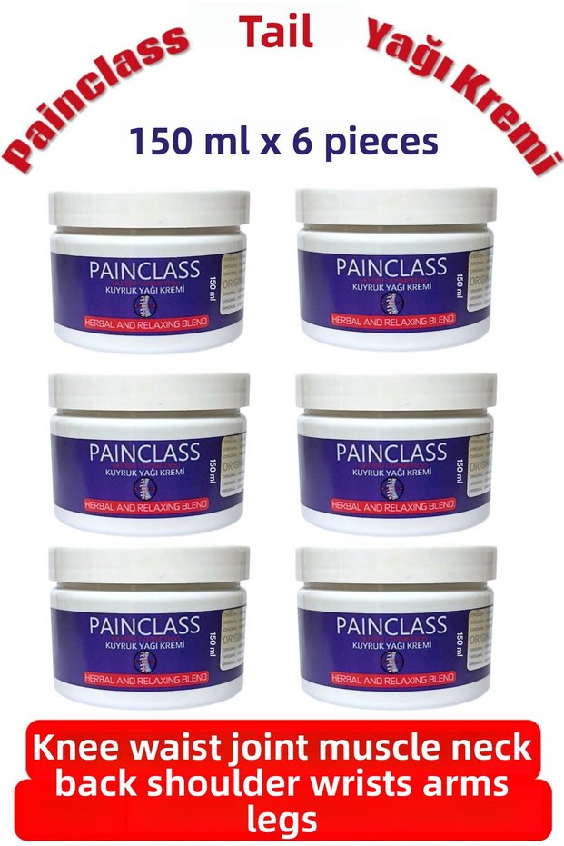 Painclass Tail Oil Massage Cream 150 ml 6 Pcs - Tail Oil Cream for the Whole Body