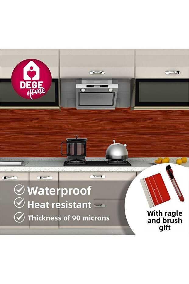 Wood Patterned Foil, Kitchen, Cabinet, Table Covering Foil No: 6018