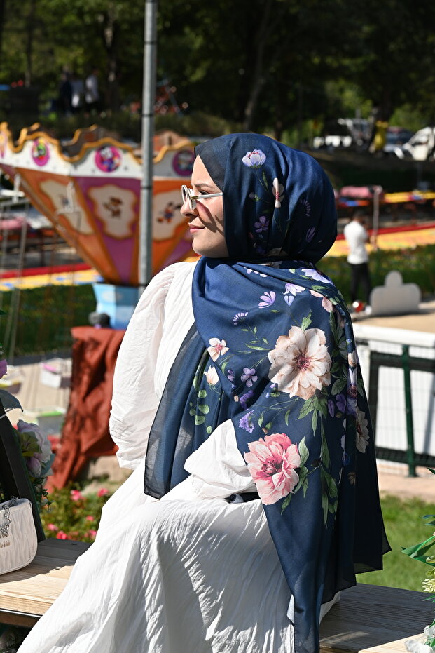 شال بنمط زهري - 6