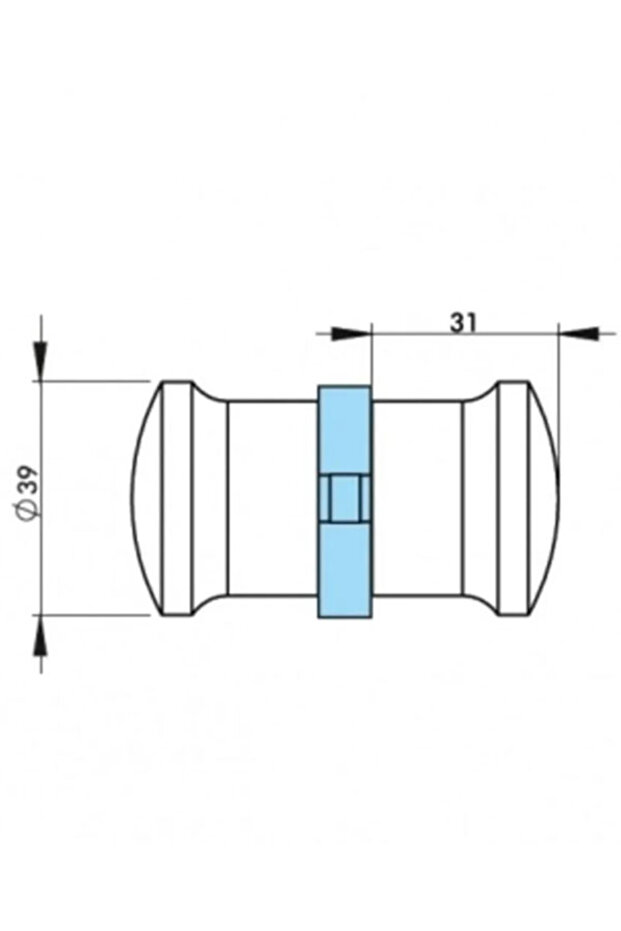 Duşakabin Sarı Plastik Kulp - 5