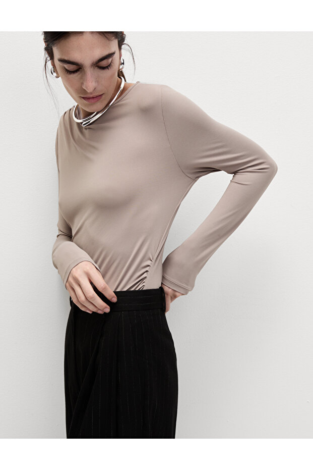 Regular Fit Uzun Kollu Bluz - 2
