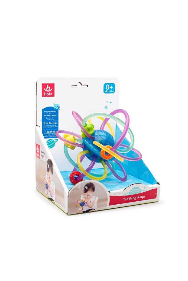 Teething Rings, Soft TPU Material for Gentle Gum Massage, Spinning Ball with Fun Sound Effects, - 7