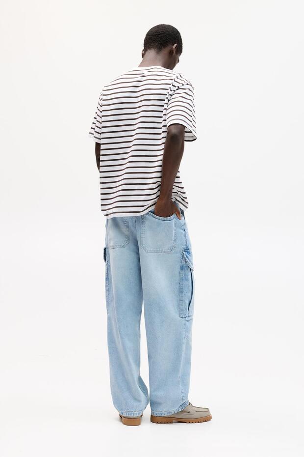 Çizgili kısa kollu tişört - 3