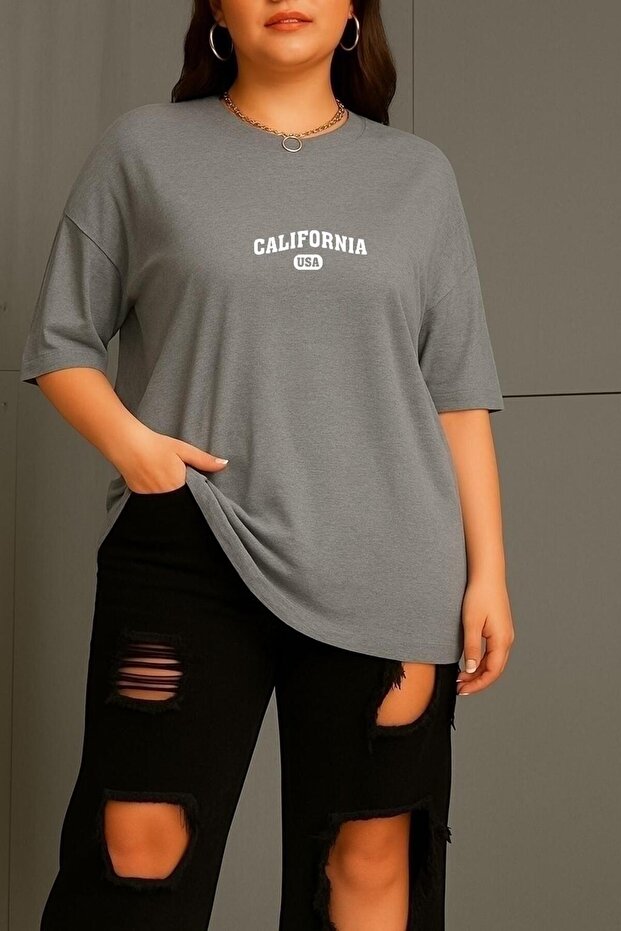 Large Size California Usa Printed Unisex T-Shirt