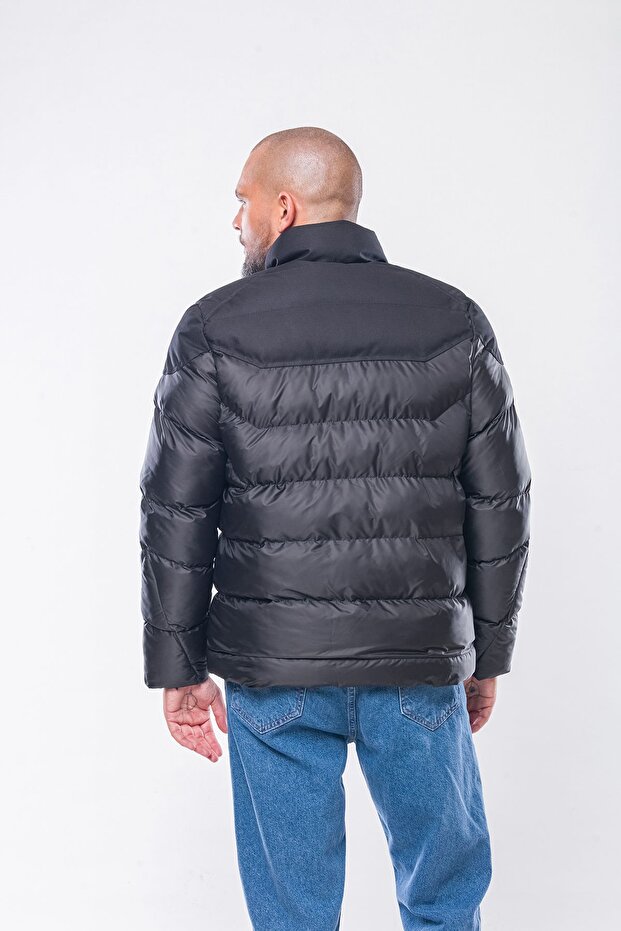 K231 Erkek Siyah Şişme Mont - 6
