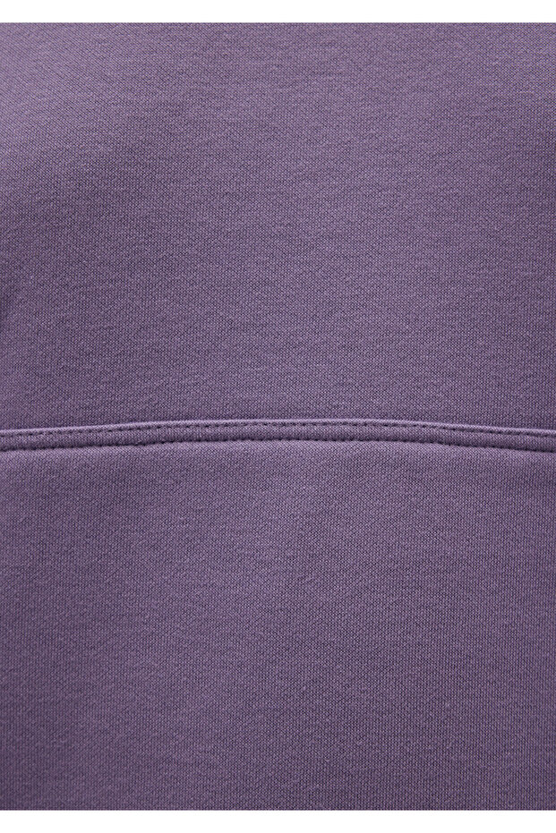 Kapüşonlu Mor Basic Sweatshirt 167299-70608 - 7