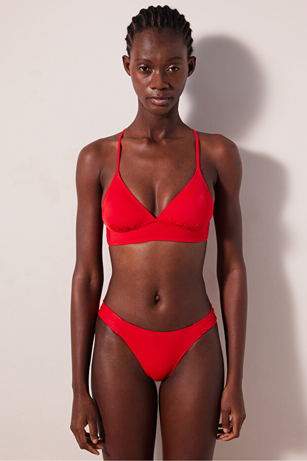 Red Basic Hipkinis Bikini Bottom - 4