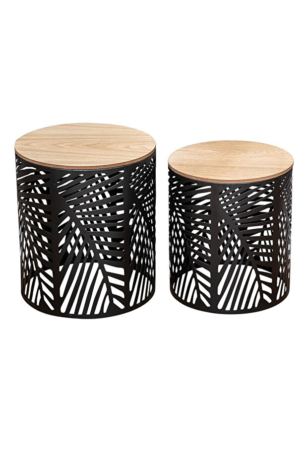 طقم طاولات قهوة جانبية متعددة الاستخدامات - 7