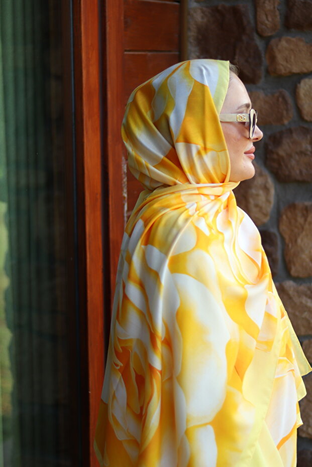 شال حجاب قطني بنمط روسا - 2