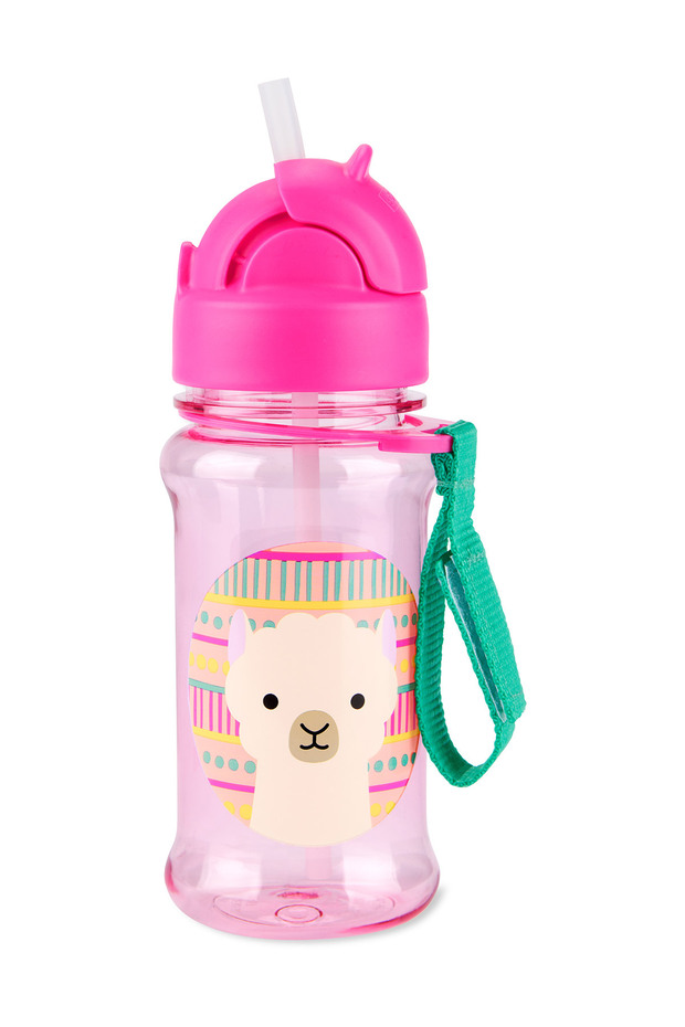 Zoo Tritan Water Bottle with Straw Lama - 1